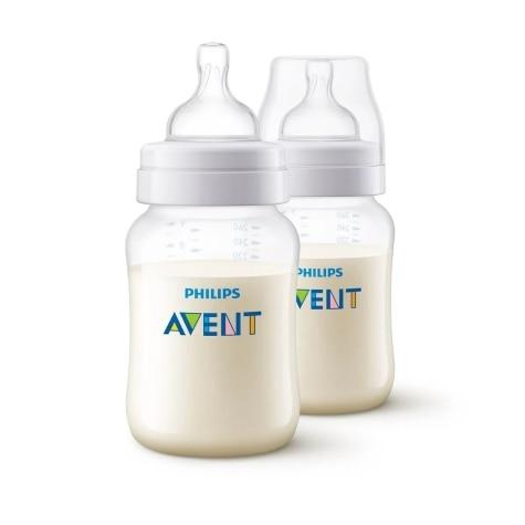 Kit Mamadeira Avent Anti-Colic Transparentes 1m+ 125ml 2 Unidades - Imagem 1