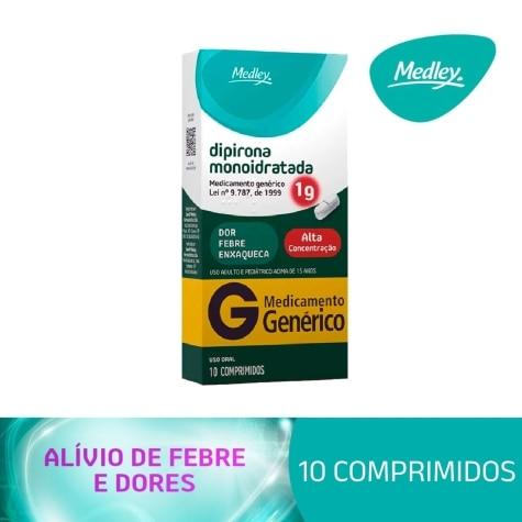 Dipirona Monoidratada 1g 10 Comprimidos Medley Genérico - Imagem 2