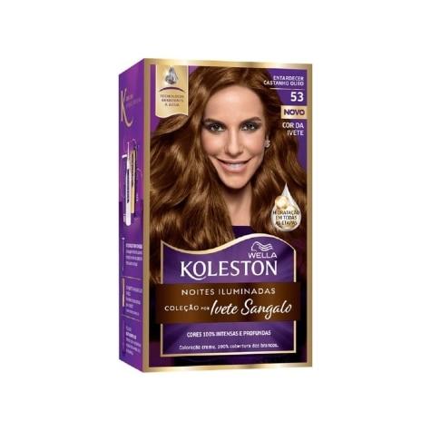 Tintura Koleston Wella 53 Entardecer Castanho Ouro 157ml - Imagem 1