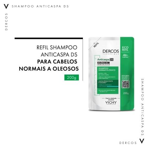 Shampoo Dercos Anticaspa DS Vichy Cabelo Normal a Oleoso Refil 200g - Imagem 2