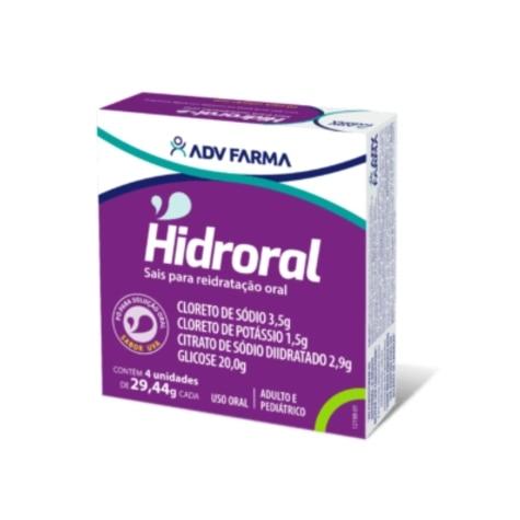 Hidroral Solução Oral Sabor Uva 4 Envelopes 29,44g - Imagem 1