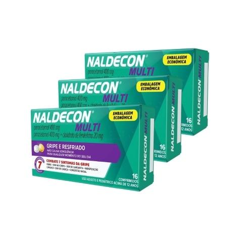 Kit 3 Unidades Naldecon Multi 16 Comprimidos - Imagem 1