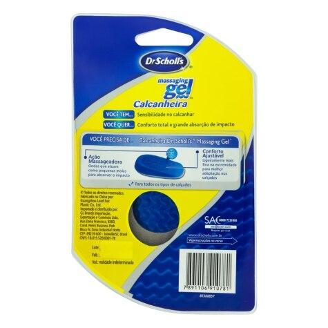 Calcanheira Massaging Gel Dr. Scholl's Masculino 1 Par - Imagem 2