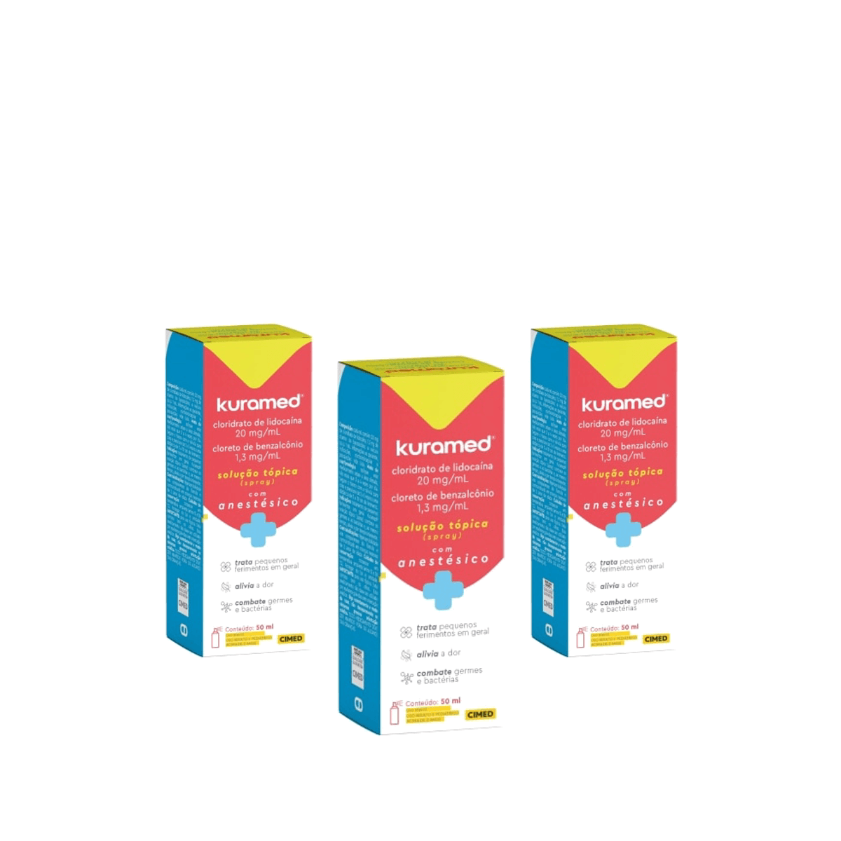 3 Unidades de Kuramed 20mg + 1,30mg Solução Spray 50ml - Imagem 1