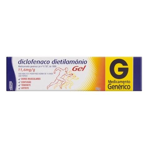 Diclofenaco Dietilamônio Gel Creme 11,6mg 60g Teuto Genérico - Imagem 1