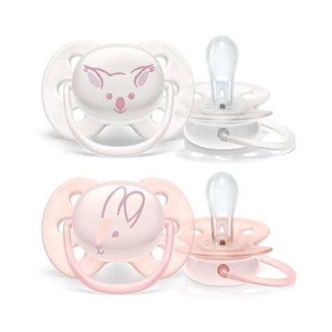 Kit Chupeta Avent Ultra Soft Decorada 0-6m 2 Unidades - Imagem 3