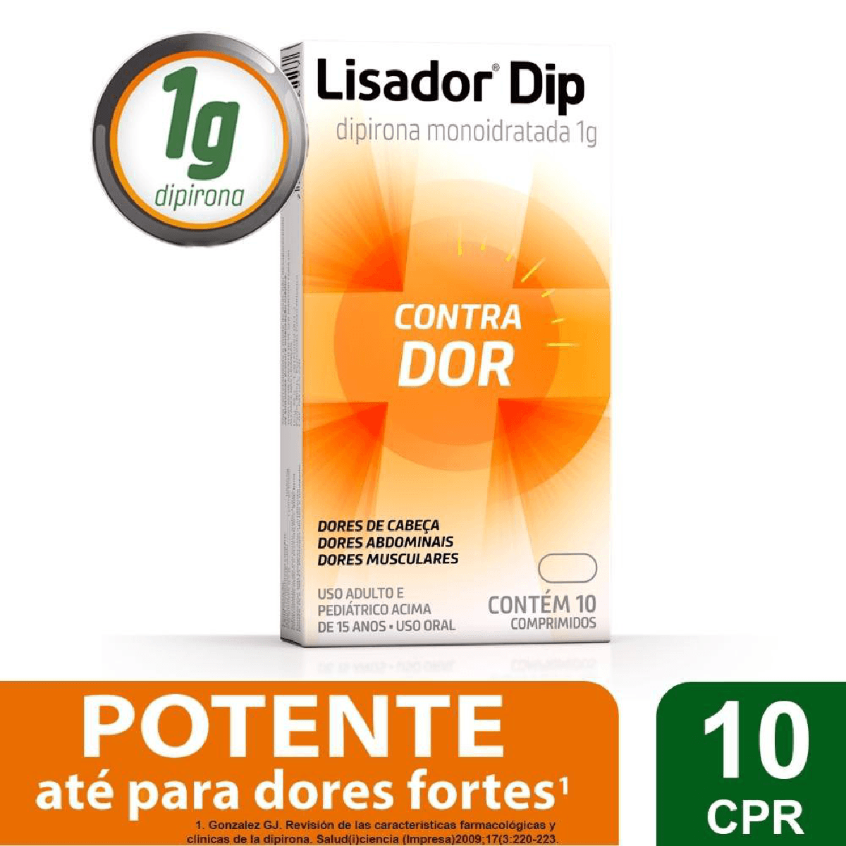 Lisador Dip 1g 10 Comprimidos - Imagem 1