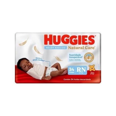 Fralda Huggies Natural Care RN 34 unidades - Imagem 1