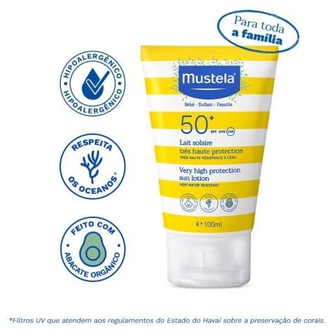 Protetor Solar Facial e Corporal Mustela Bebê FPS50+ 100ml - Imagem 4