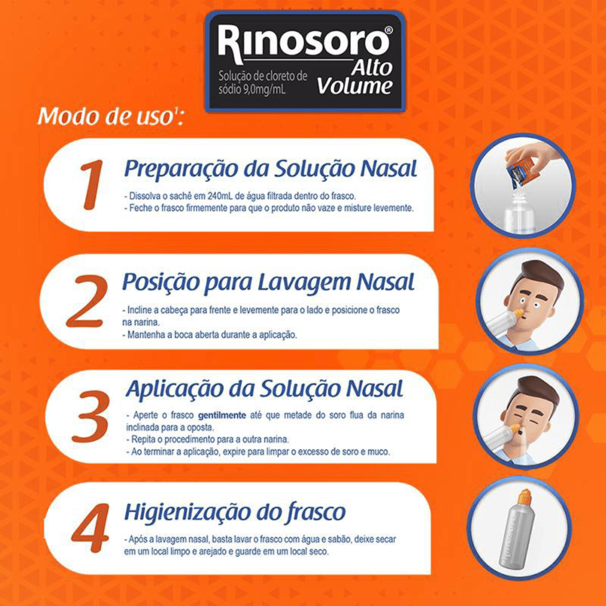 Rinosoro Alto Volume 0,9% 30 Sachês - Imagem 3