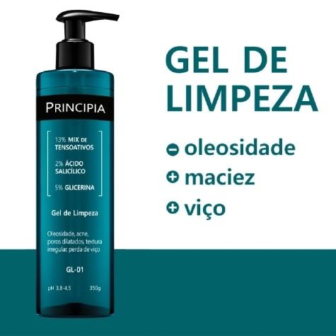 Gel de Limpeza Principia GL-01 13% Tensoativos + 2% Ácido Salicílico + 5% Glicerina 350ml - Imagem 3