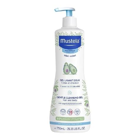 Gel de Banho Mustela Bebê Corpo e Cabelo 750ml - Imagem 1