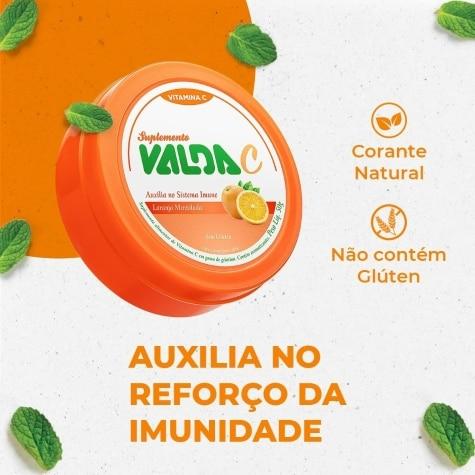 Balas de Gelatina Valda C Sabor Laranja Mentolada 50g - Imagem 4
