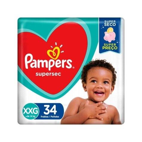 Fralda Pampers Supersec XXG 34 Unidades - Imagem 1