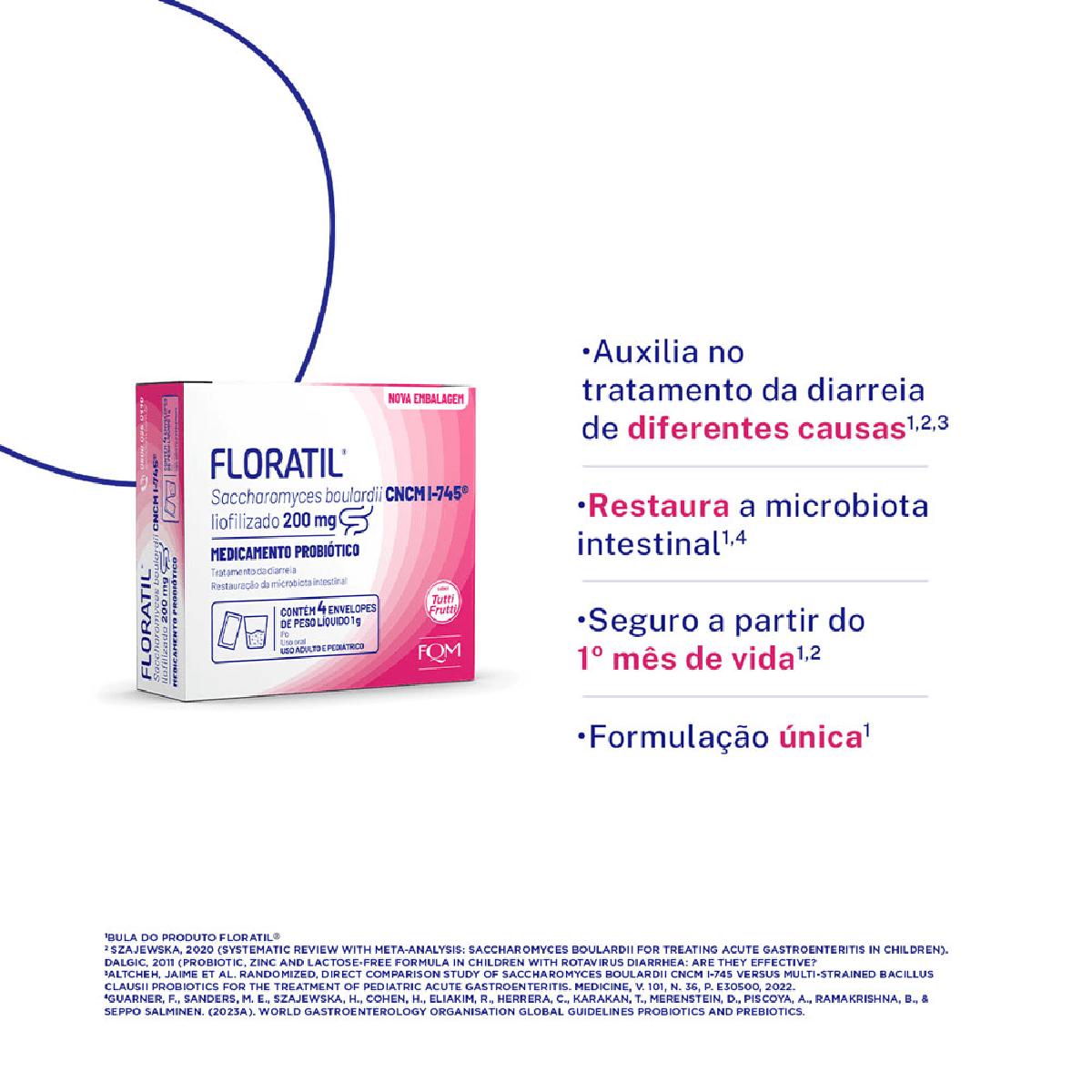 Floratil 200mg 4 Envelopes 1g - Imagem 3