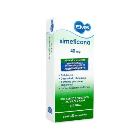 Simeticona 40mg 20 Comprimidos EMS - Imagem 1