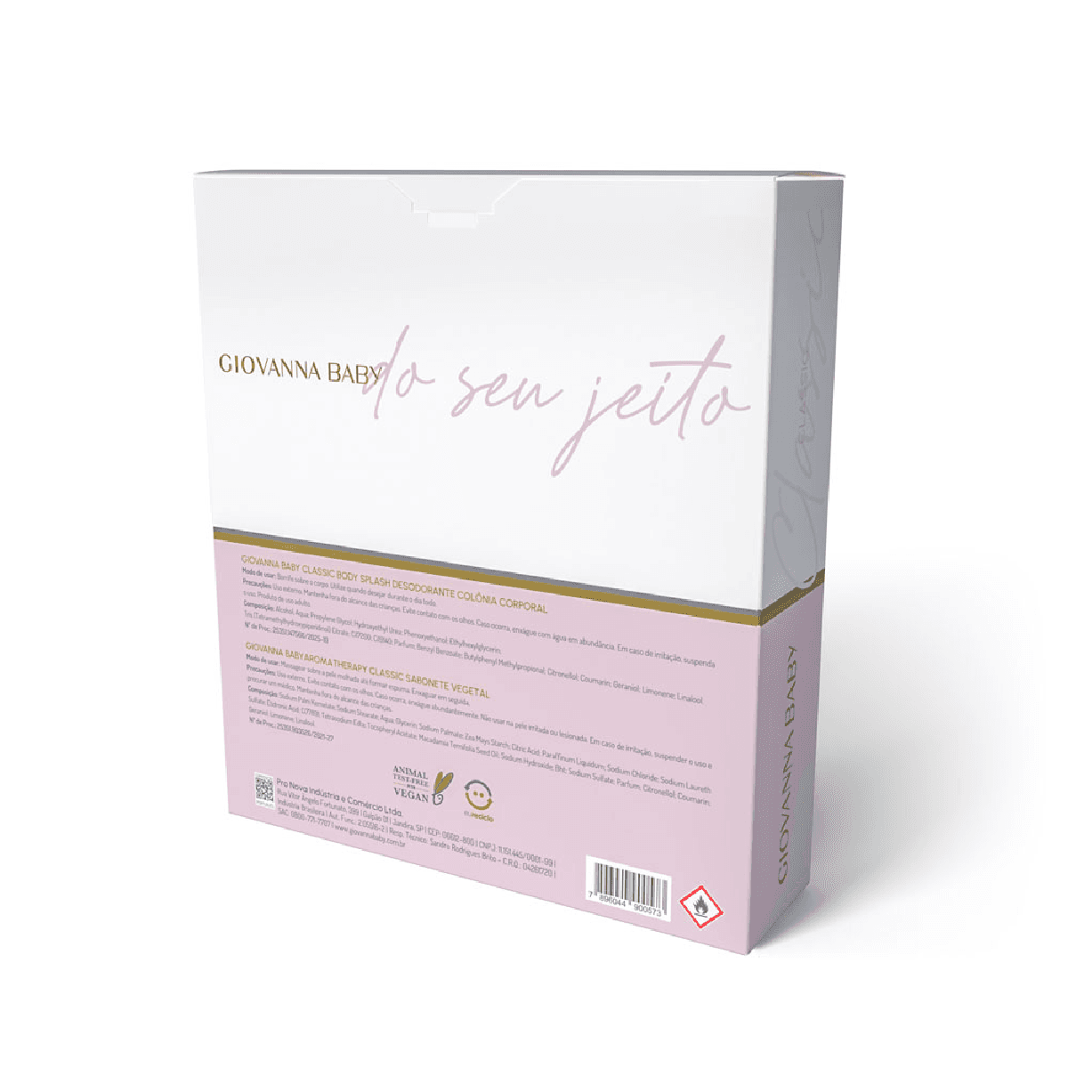 Kit Body Splash 260ml + Sabonete em Barra 90g 2 Unidades Giovanna Baby Classic - Imagem 2