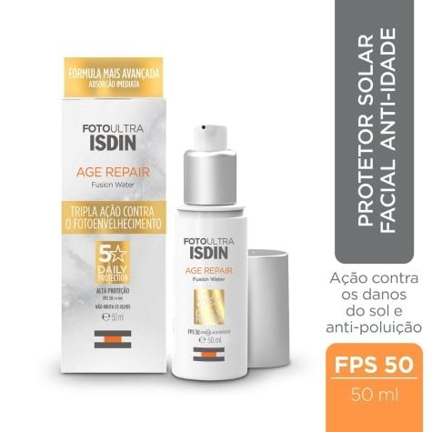Protetor Solar Facial Isdin Fusion Water Age Repair PFS50 50ml - Imagem 2
