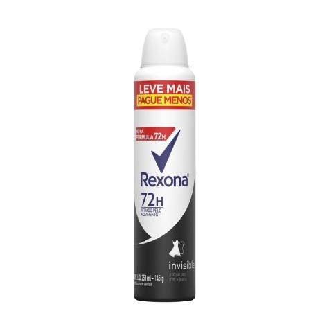 Desodorante Aerossol Rexona Invisible Leve mais Pague menos 72h 250ml - Imagem 1
