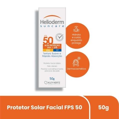 Protetor Solar Facial Helioderm Suncare FPS50 com 50g - Imagem 1