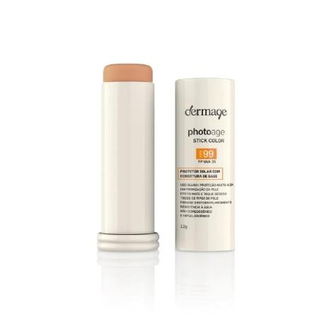 Protetor Solar Facial Dermage Photoage Stick Color Cor Nude FPS99 12g - Imagem 1