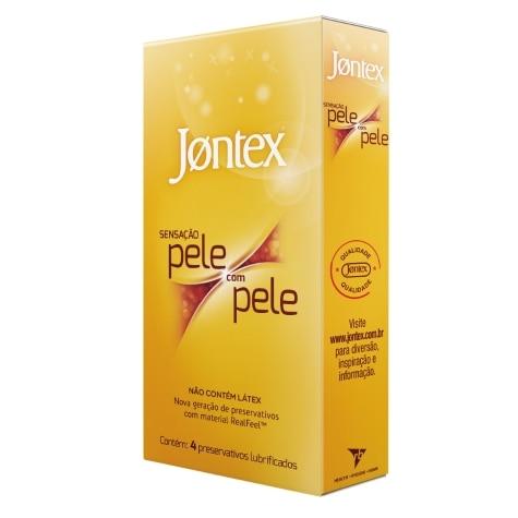 Preservativo Jontex Lubrificado Sensação Pele com Pele 4 Unidades - Imagem 1