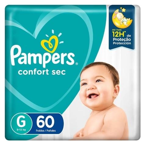 Fralda Pampers Confort Sec G Leve Mais Por Menos Jumbo 60 Unidades - Imagem 1
