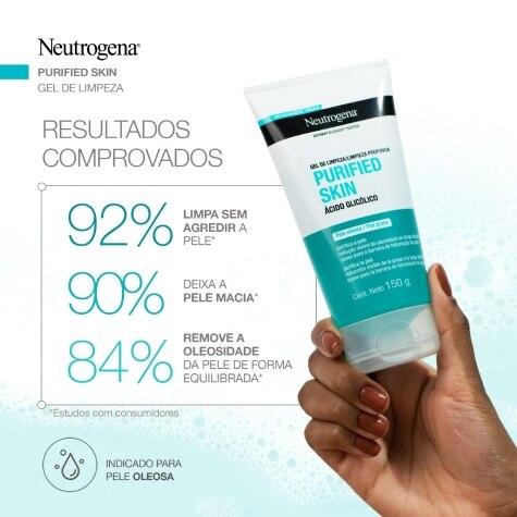 Gel de Limpeza Neutrogena Purified Skin Facial 150g - Imagem 5