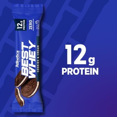 Barra Proteica Atlhetica Nutrition Best Whey Sabor Cookies & Cream 49g - Imagem 2