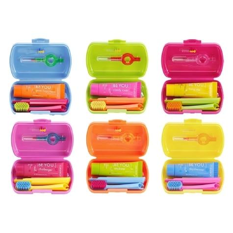Kit Viagem Curaprox Escova Dental 5460 + Escova Interdental + Creme Dental Be You 10ml Cores Sortidas - Imagem 13