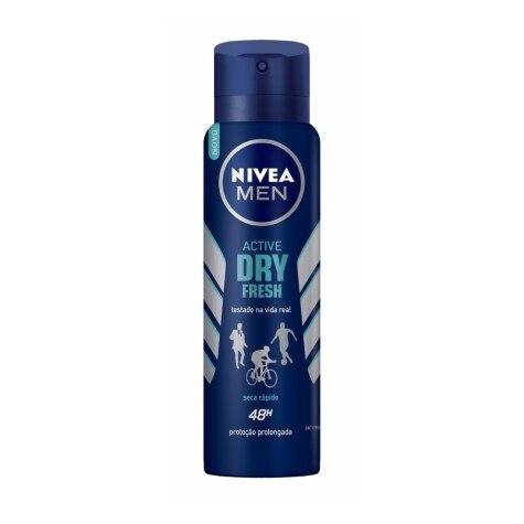 Desodorante Aerossol Nivea Men Active Dry Fresh 72h 150ml - Imagem 1