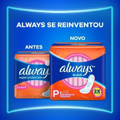 Absorvente Cobertura Suave sem Abas Always P 8 Unidades - Imagem 2
