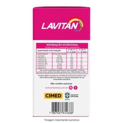 Lavitan Kids Tutti-Frutti 60 Comprimidos Mastigáveis - Imagem 4