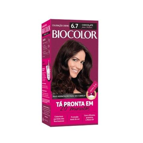 Tintura Biocolor Creme 6.7 Chocolate para Brilhar 110g - Imagem 1