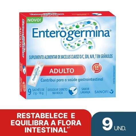 Enterogermina Adulto Sabor Laranja 9 Sachês 2g - Imagem 1