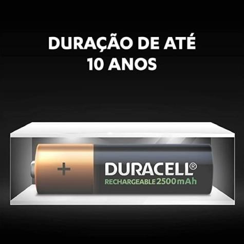 Pilha Alcalina Duracell AA Recarregável 4 Unidades - Imagem 7