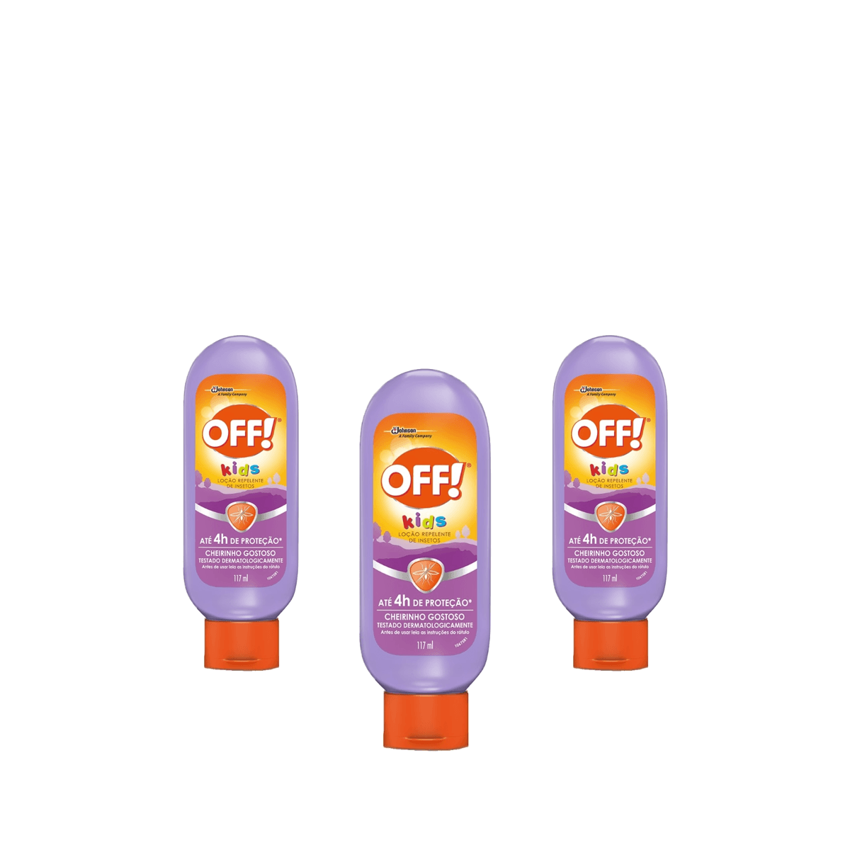 Kit 3 Unidades Repelente Off! Loção Kids 117ml - Imagem 1