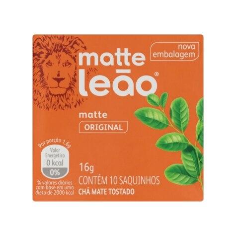 Chá Leão Sabor Mate Natural 10 Sachês 1,6g - Imagem 1