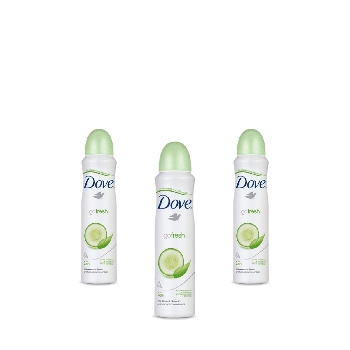 Kit 3 Unidades Desodorante Aerosol Dove Gofresh 150ml - Imagem 1