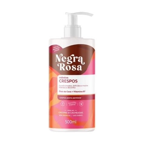 Creme de Pentear Negra Rosa Cabelo Crespo 500ml - Imagem 1