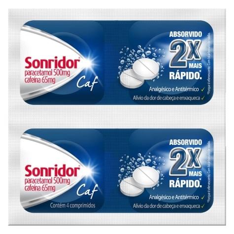 Sonridor Caf 500mg + 65mg 4 Comprimidos Efervescentes - Imagem 1