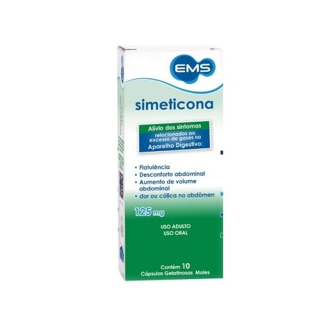 Simeticona 125mg 10 Cápsulas EMS - Imagem 1