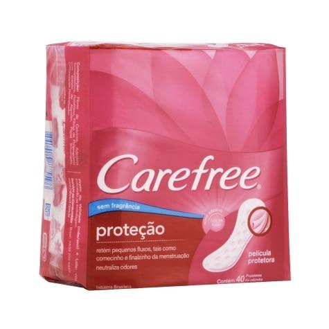 Protetor Diário Proteção Carefree sem Perfume 40 Unidades Leve mais Pague menos - Imagem 1