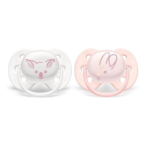 Kit Chupeta Avent Ultra Soft Decorada 0-6m 2 Unidades - Imagem 4