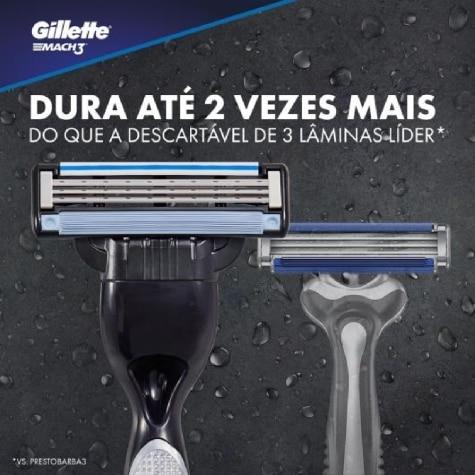 Kit Aparelho de Barbear Gillette Mach3 + 4 Cargas - Imagem 3