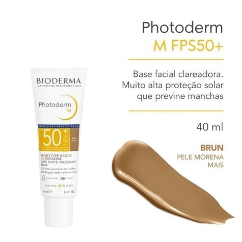 Protetor Solar Facial Bioderma Photoderm M FPS50+ Cor Brun 40ml - Imagem 1