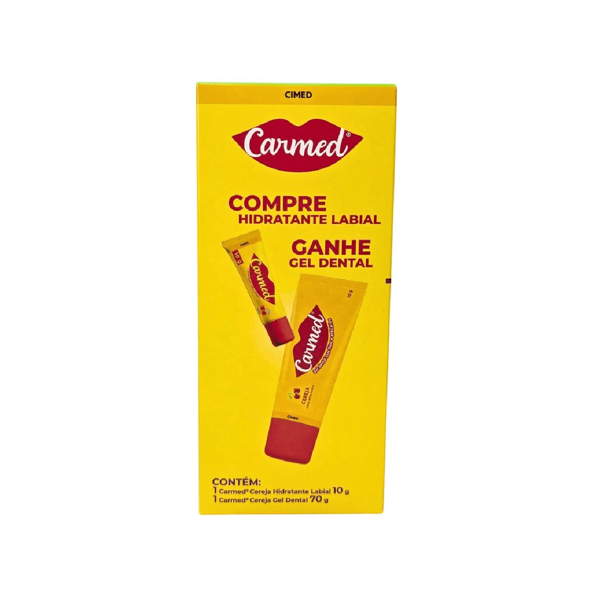 Carmed Kit Cereja Gel Dental 70g + Hidratante Labial 10g - Imagem 1