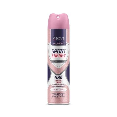 Desodorante Aerossol Above Women Sport Energy 48h 150ml - Imagem 1