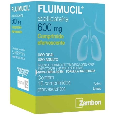 Fluimucil 600mg Sem Açucar 16 Comprimidos Efervescentes - Imagem 1