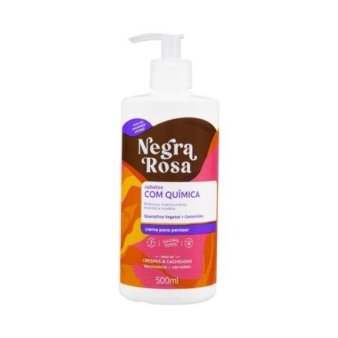 Creme de Pentear Negra Rosa Cabelo Quimicamente Tratado 500ml - Imagem 1
